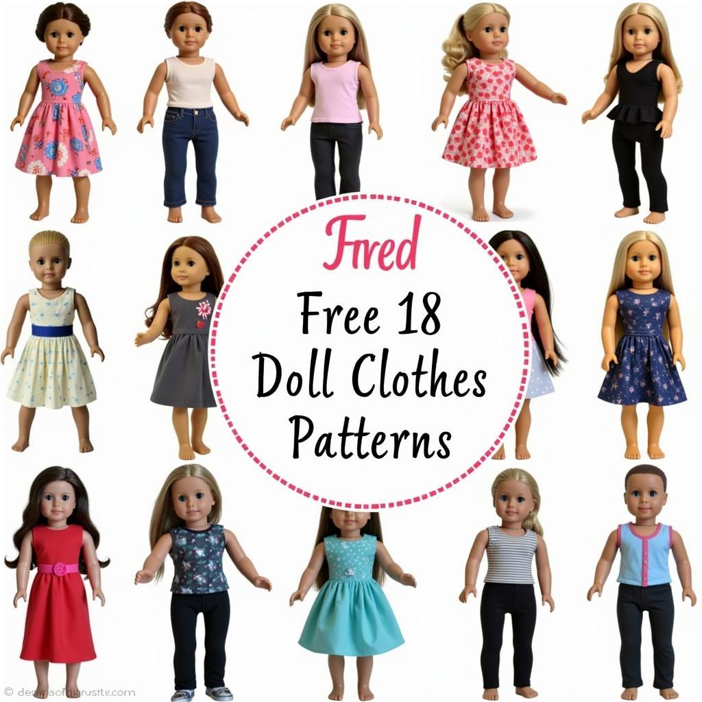 Variety of Free 18 Inch Doll Clothes Patterns