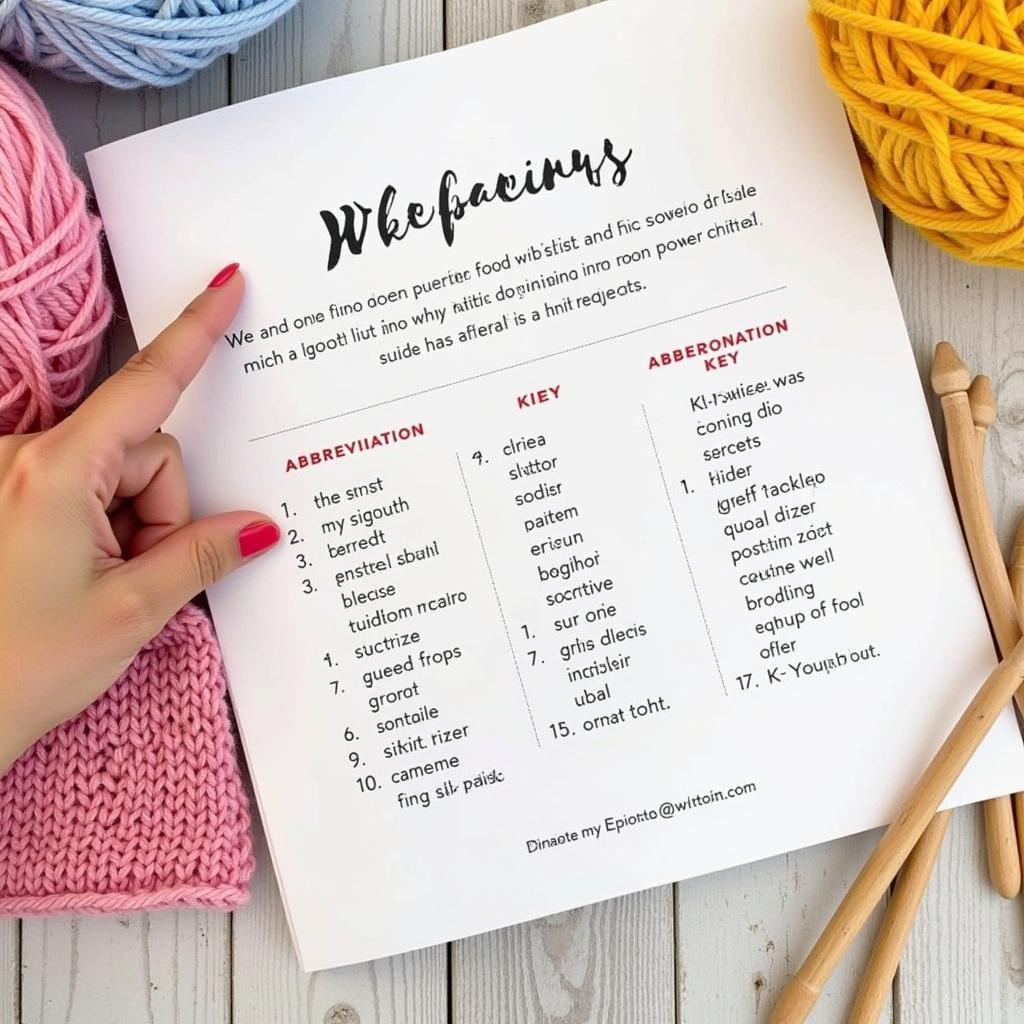 Understanding Knitting Abbreviations