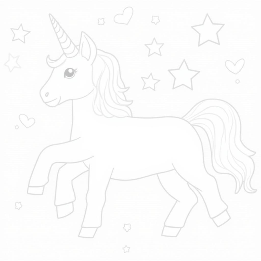 Simple Unicorn Color by Number Free Printable