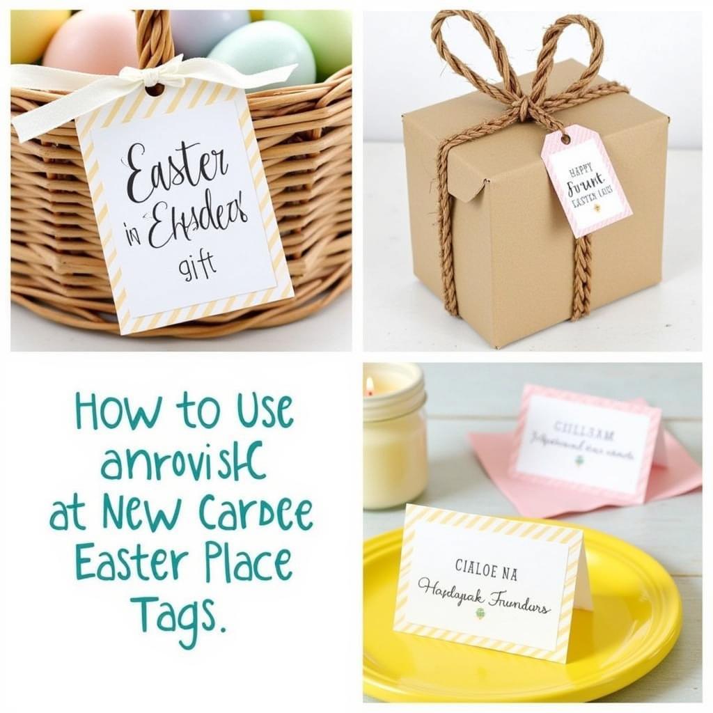 Using Free Printable Easter Tags