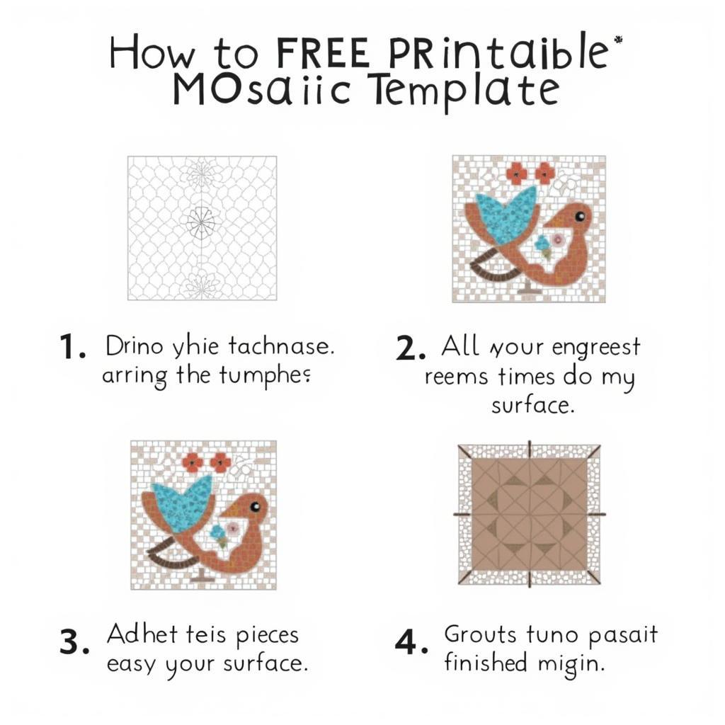 Using Free Printable Mosaic Templates