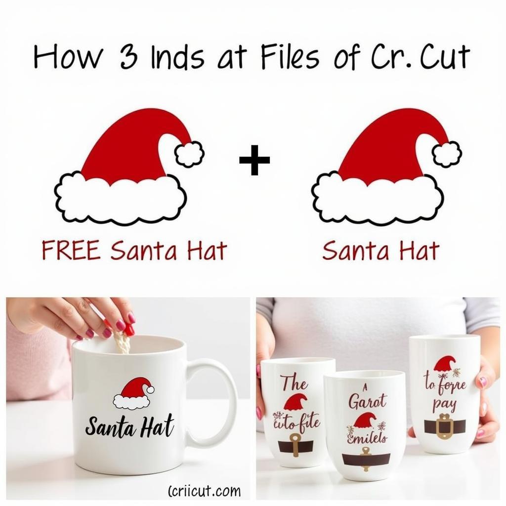 Using Free SVG Santa Hat with Cricut