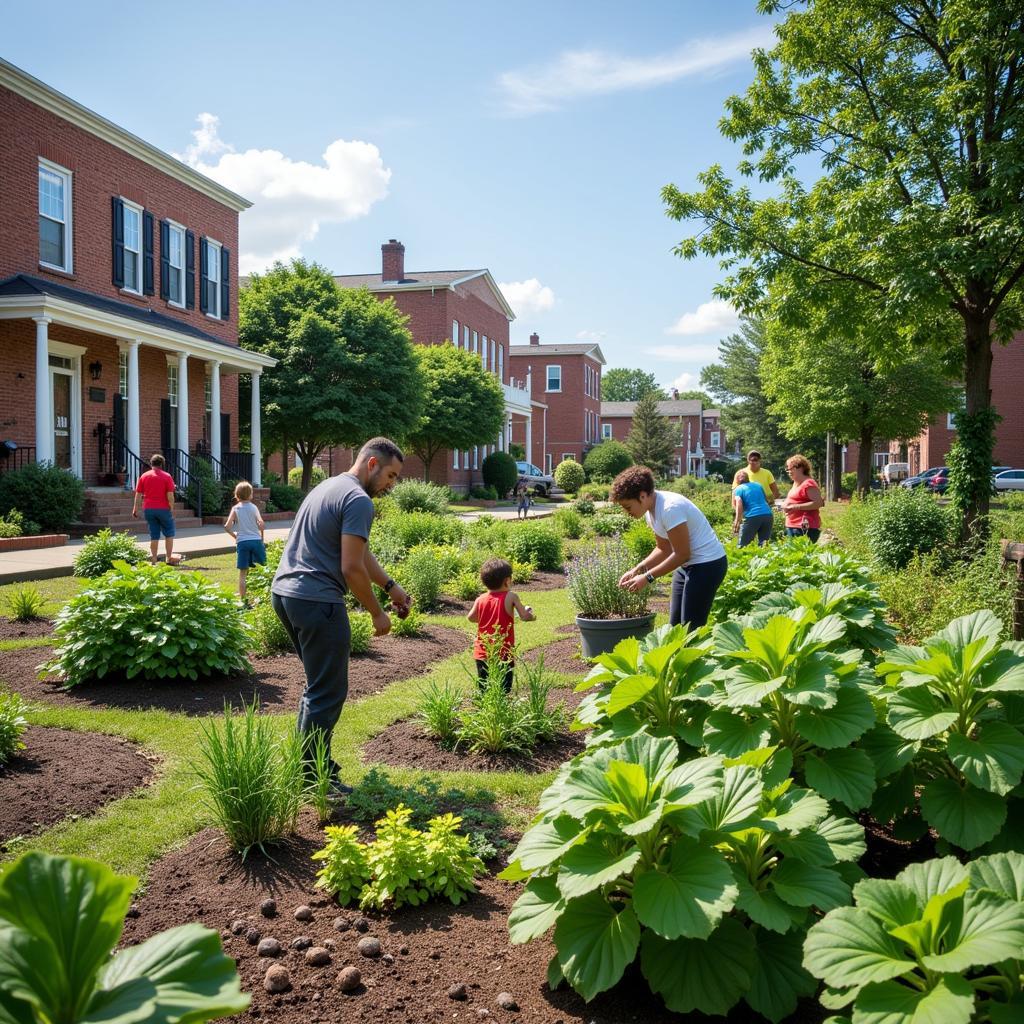 Vacant Lot Transformed into a Community Garden in NC