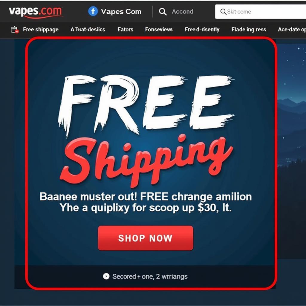 Vapes.com Free Shipping Banner Image