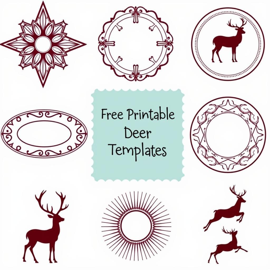 Variety of Free Printable Deer Plaque Templates