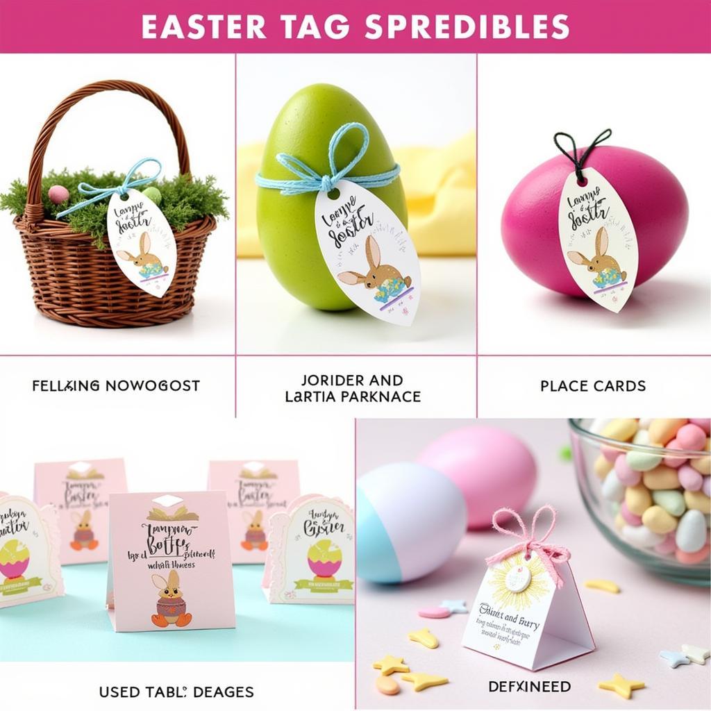 Variety of Free Printable Easter Tags for Different Purposes