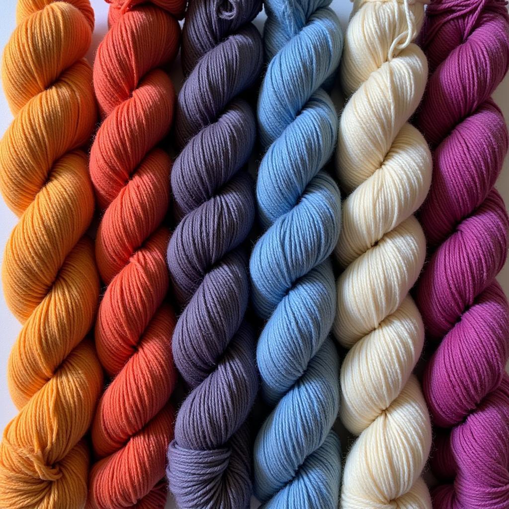 Variety of Sock Yarn Skeins