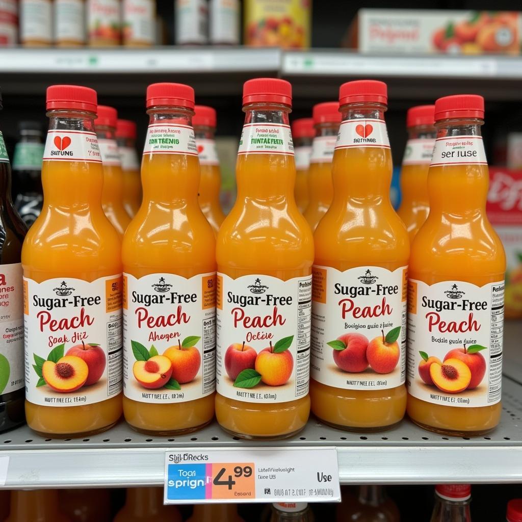 Different Brands of Sugar Free Peach Juice