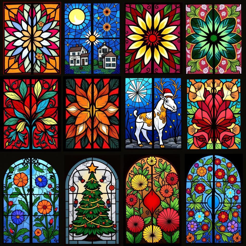 Variety of Stained Glass Patterns