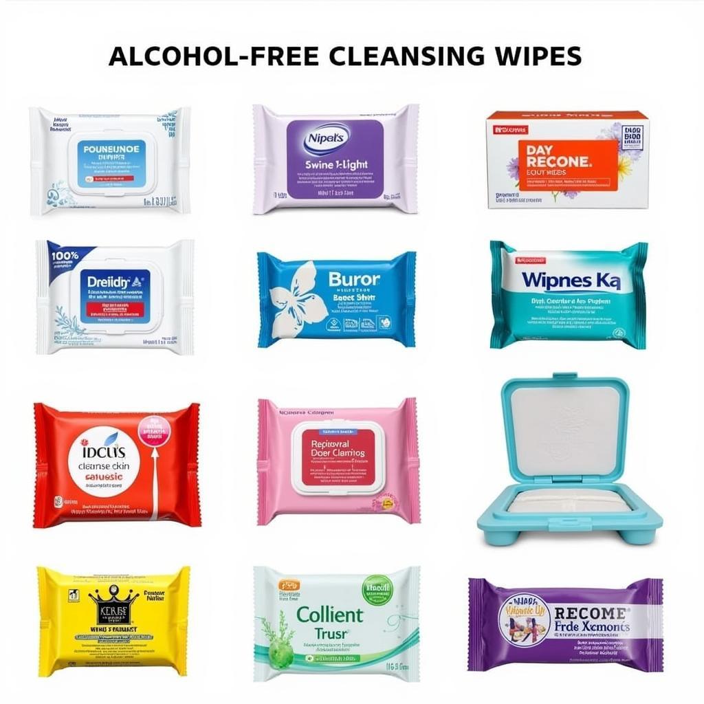 Different Brands of Alcohol-Free Cleansing Wipes