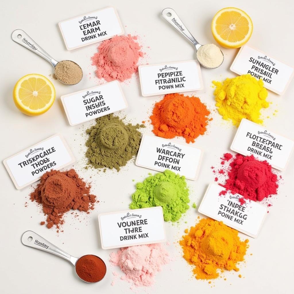 Various Flavors of Sugar Free Drink Mix Powders