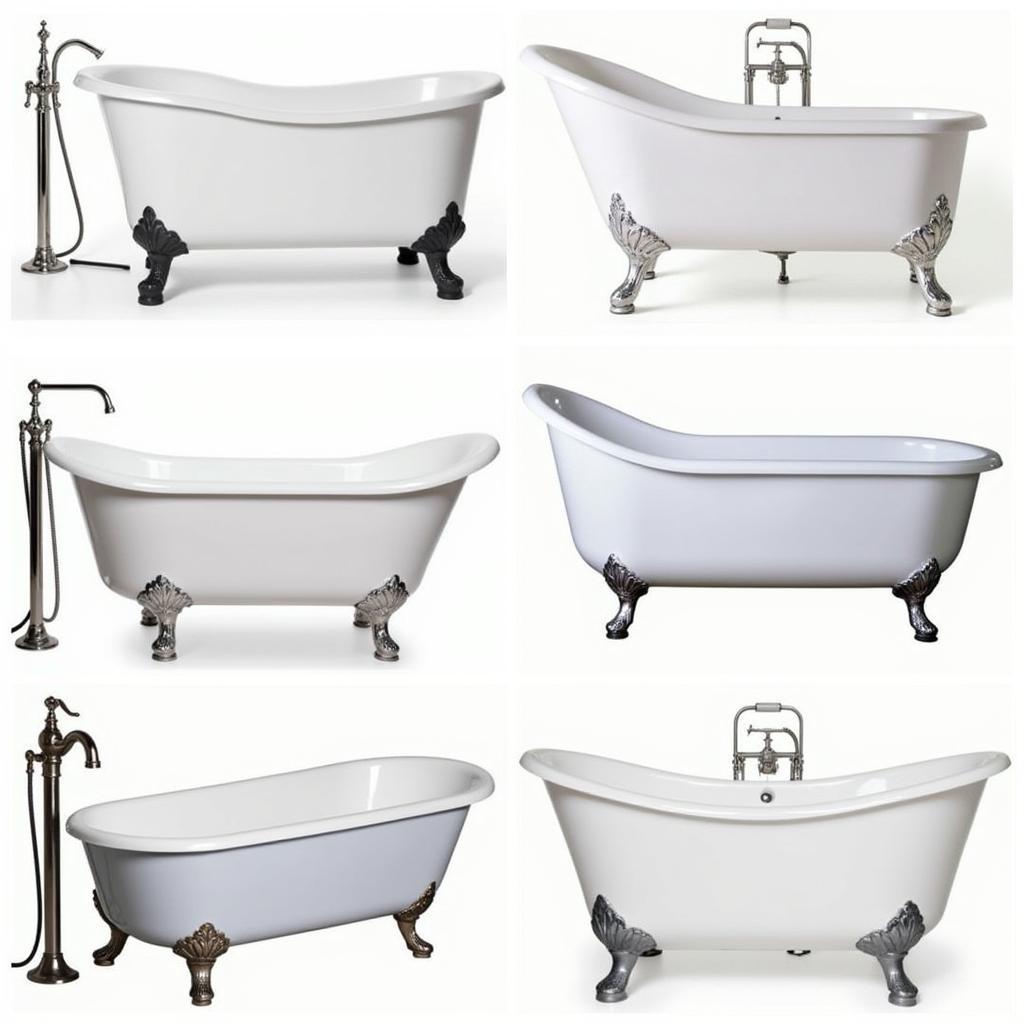 Various Free Standing Tubs with Faucets