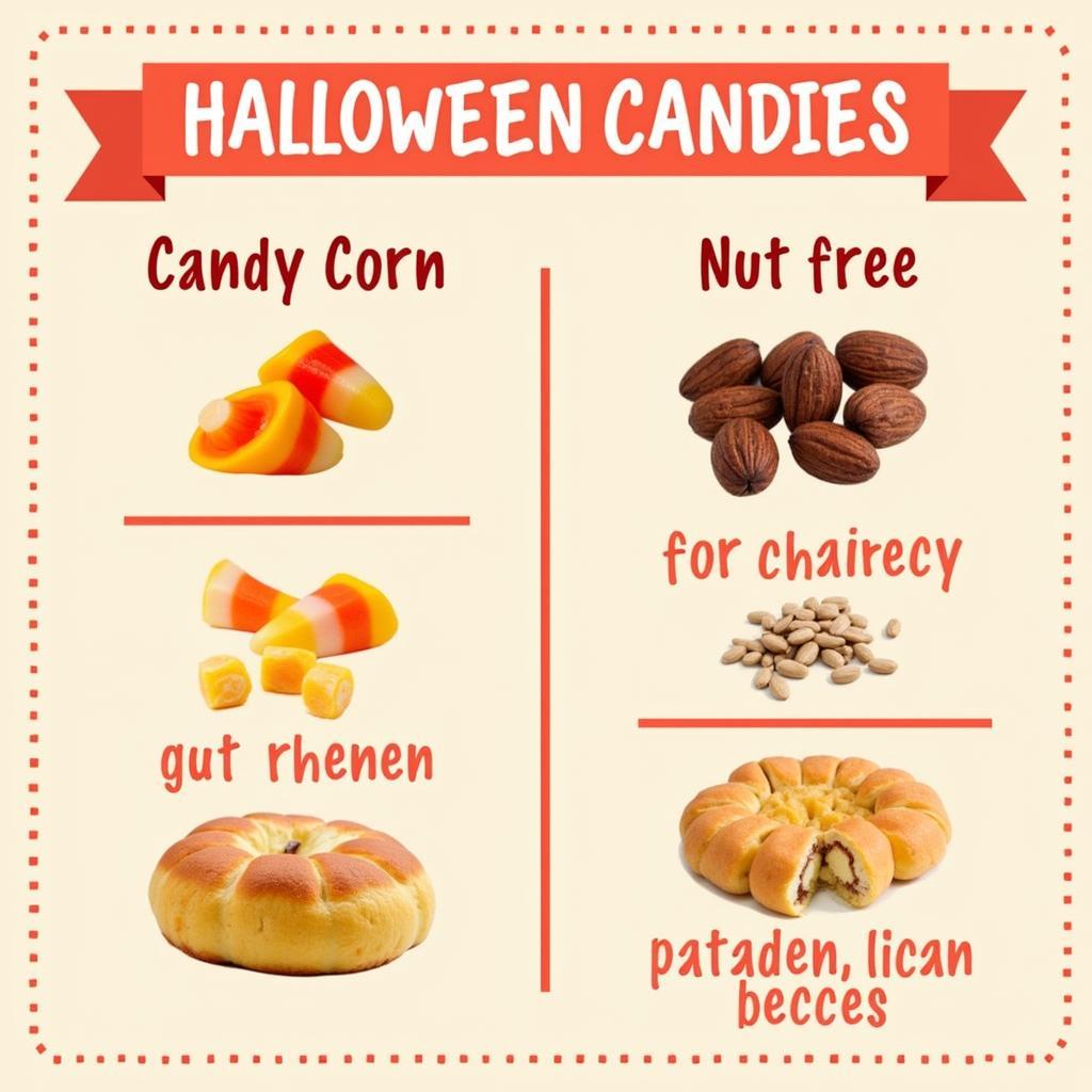 Variety of Halloween Candies