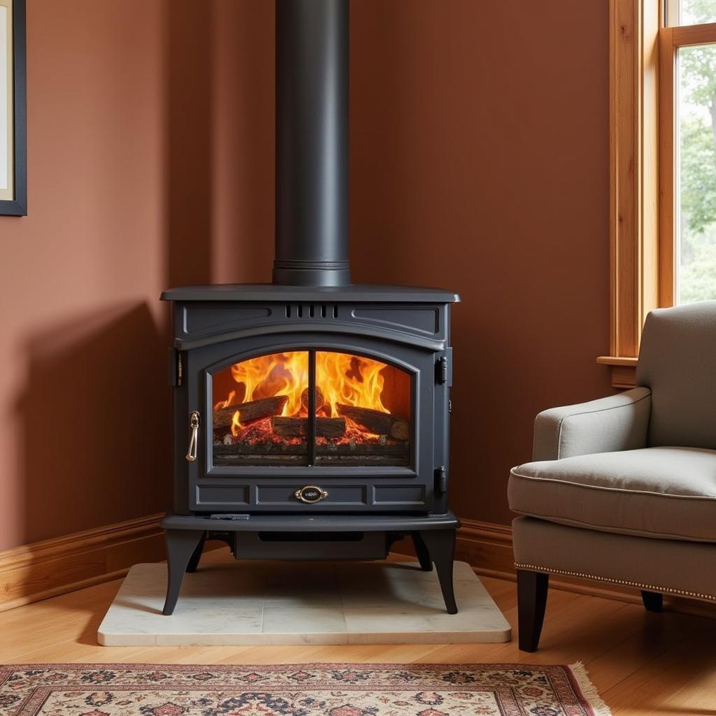 Vent Free Propane Stove in a Living Room