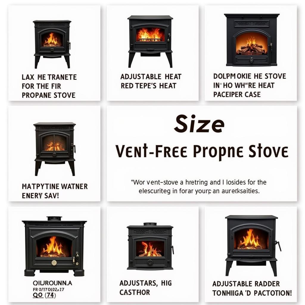 Various Vent-Free Propane Stove Sizes and Designs