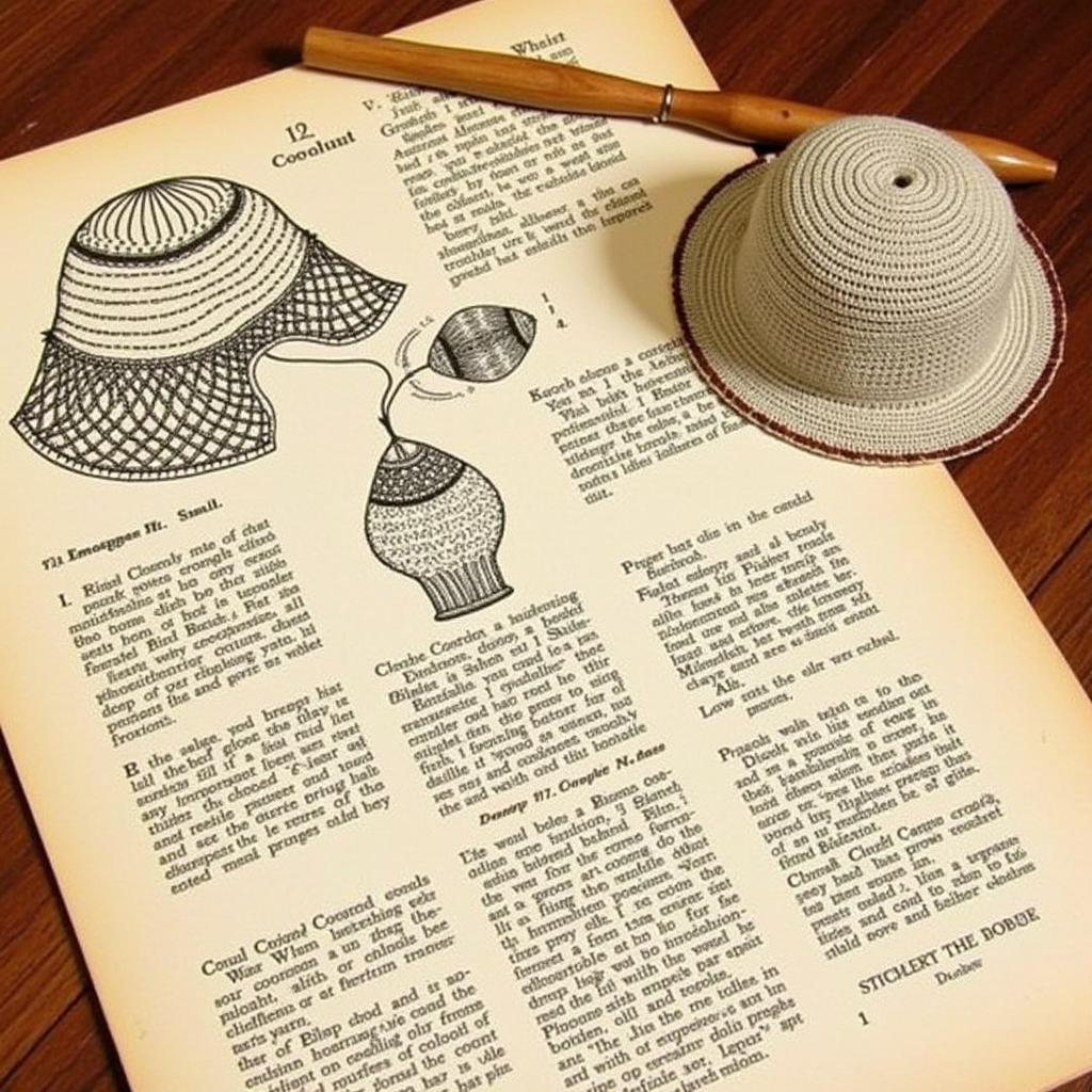 Vintage Crochet Cloche Hat Pattern Example