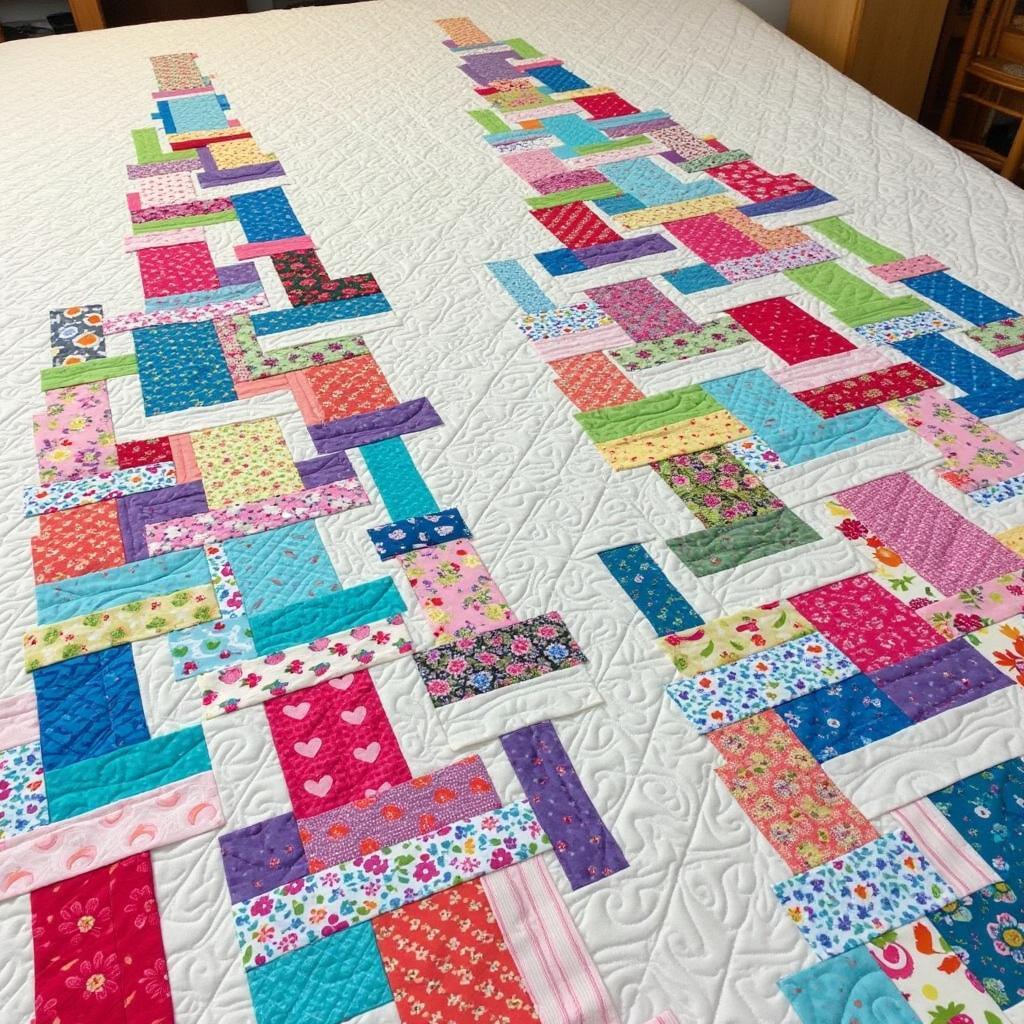 Example of a Finished Waterfall Quilt Pattern