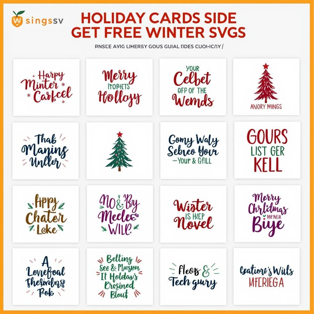 Winter SVG Holiday Card Design Ideas