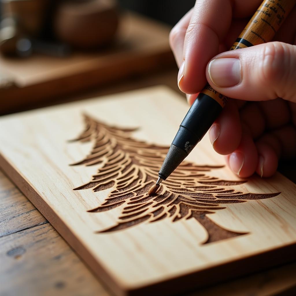 Using Wood Burning Stencils for Christmas Decorations