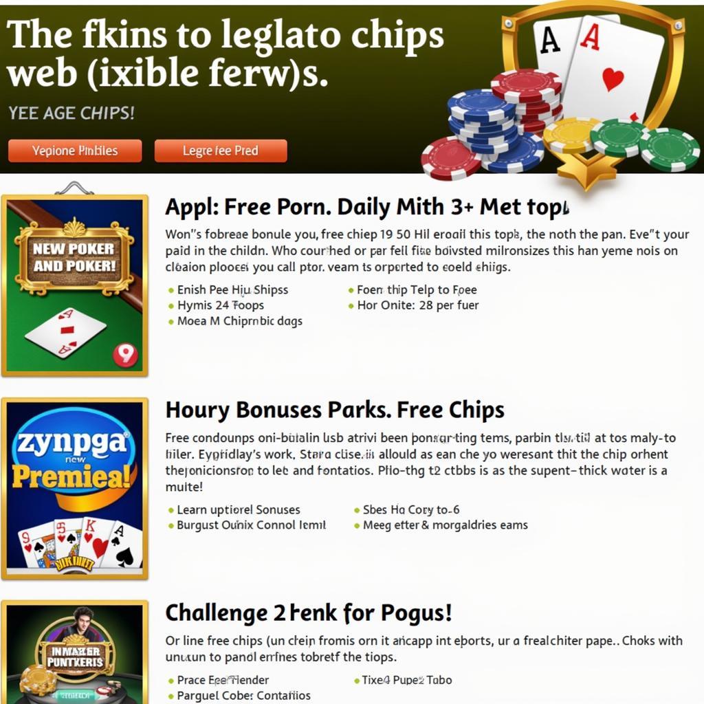 Zynga Poker Game Interface