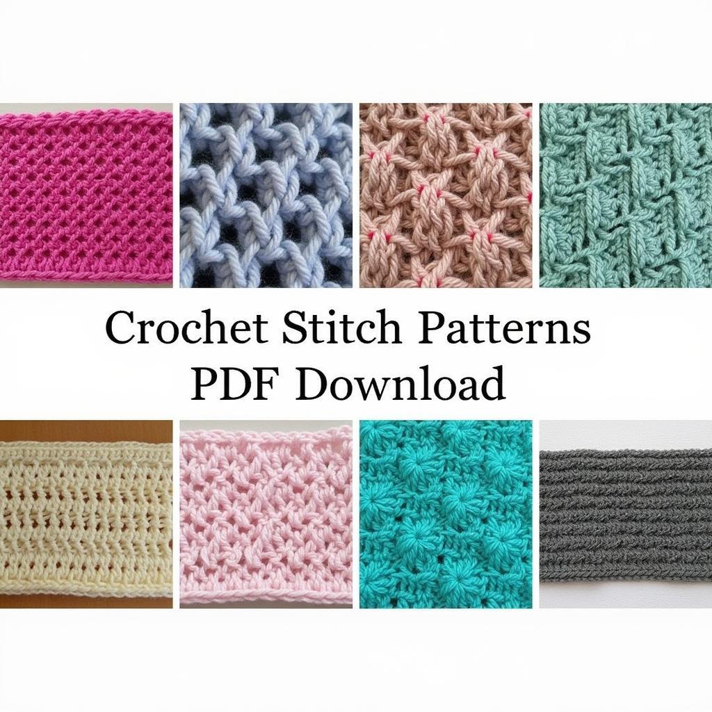 500 Crochet Stitches PDF Collection: A Visual Guide to Various Stitch Patterns