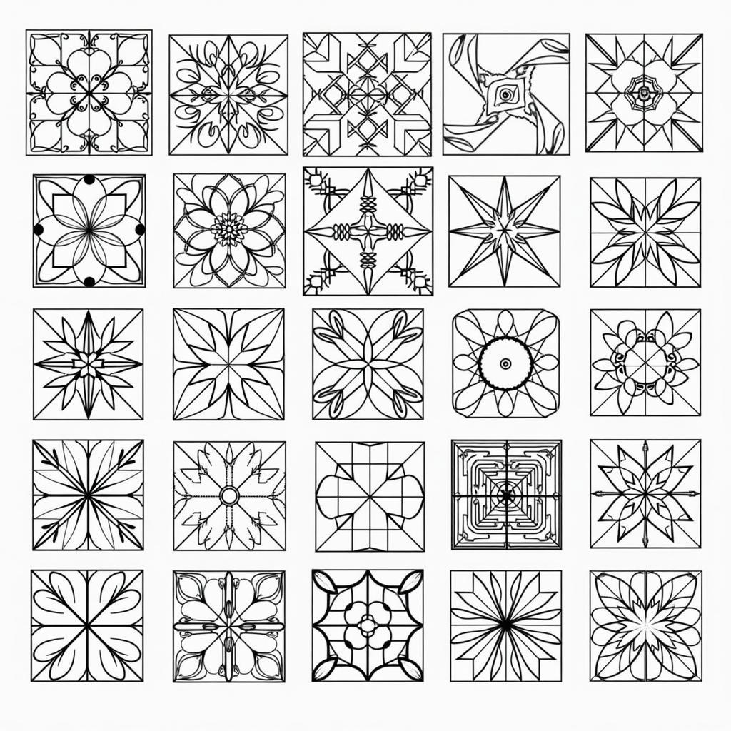 Variety of 6 1/2 inch quilt block designs