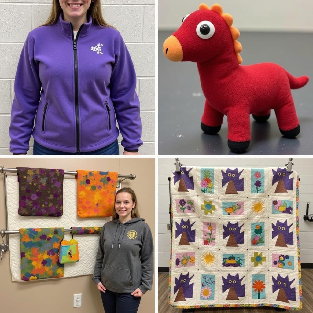 Advanced Fleece Project Ideas: showcasing more complex projects like fleece jackets, stuffed animals, and intricate quilts.