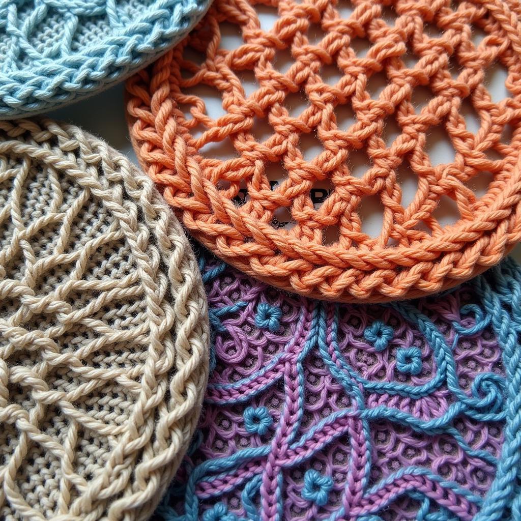 Intricate Knit Coaster Designs