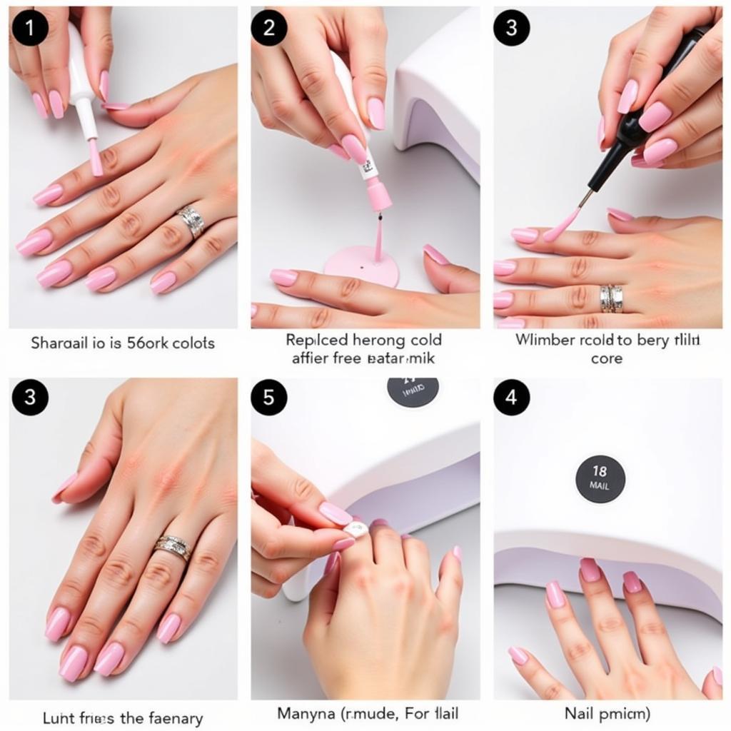 Step-by-step application of Aimeili Hema Free Gel Polish