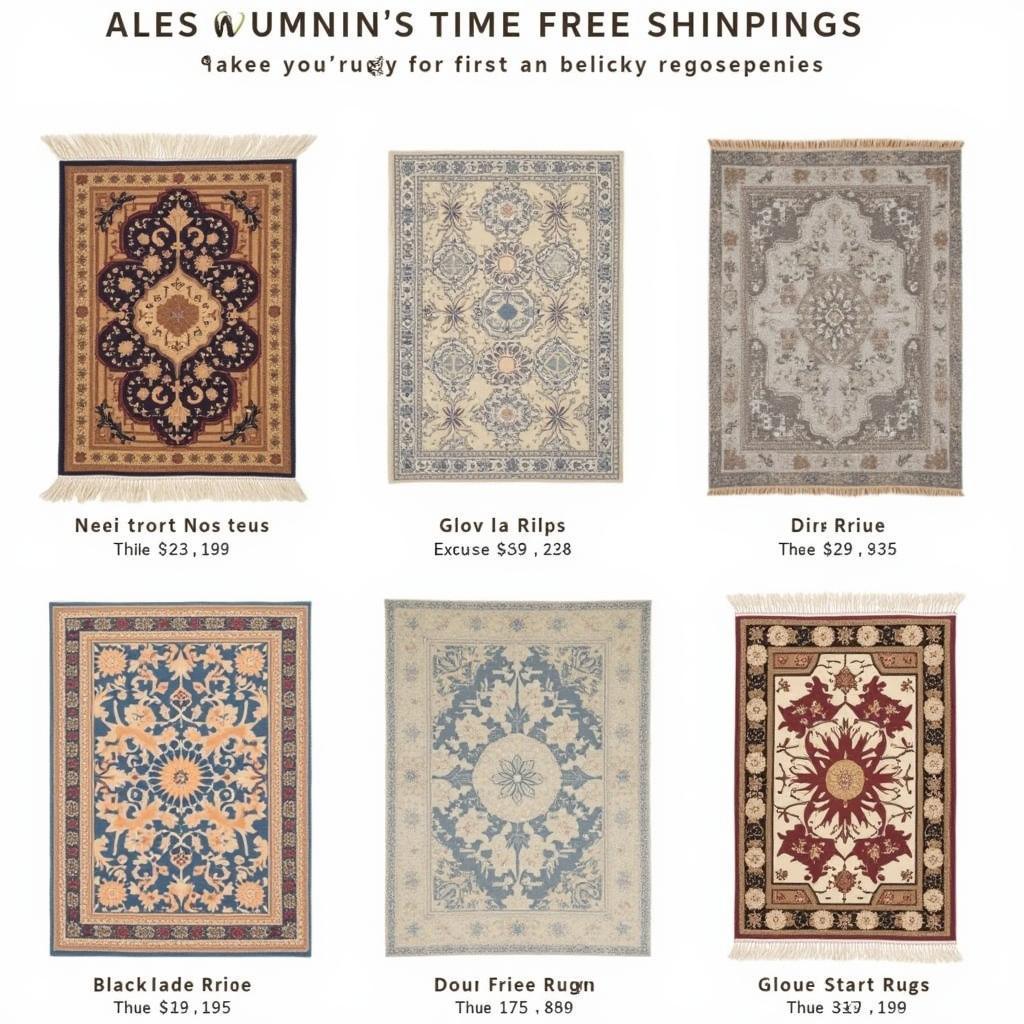 Area rugs with free shipping options available in various online stores