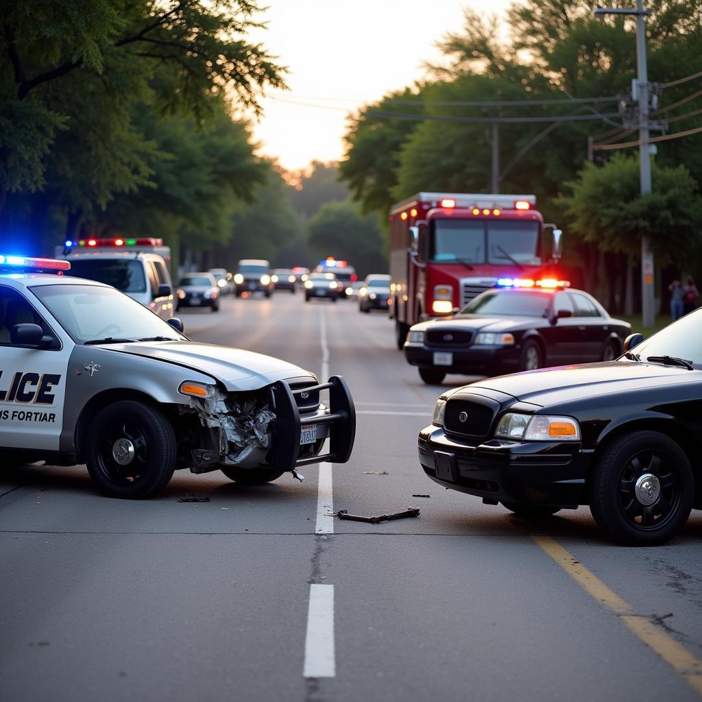 Car Accident Scene in Austin