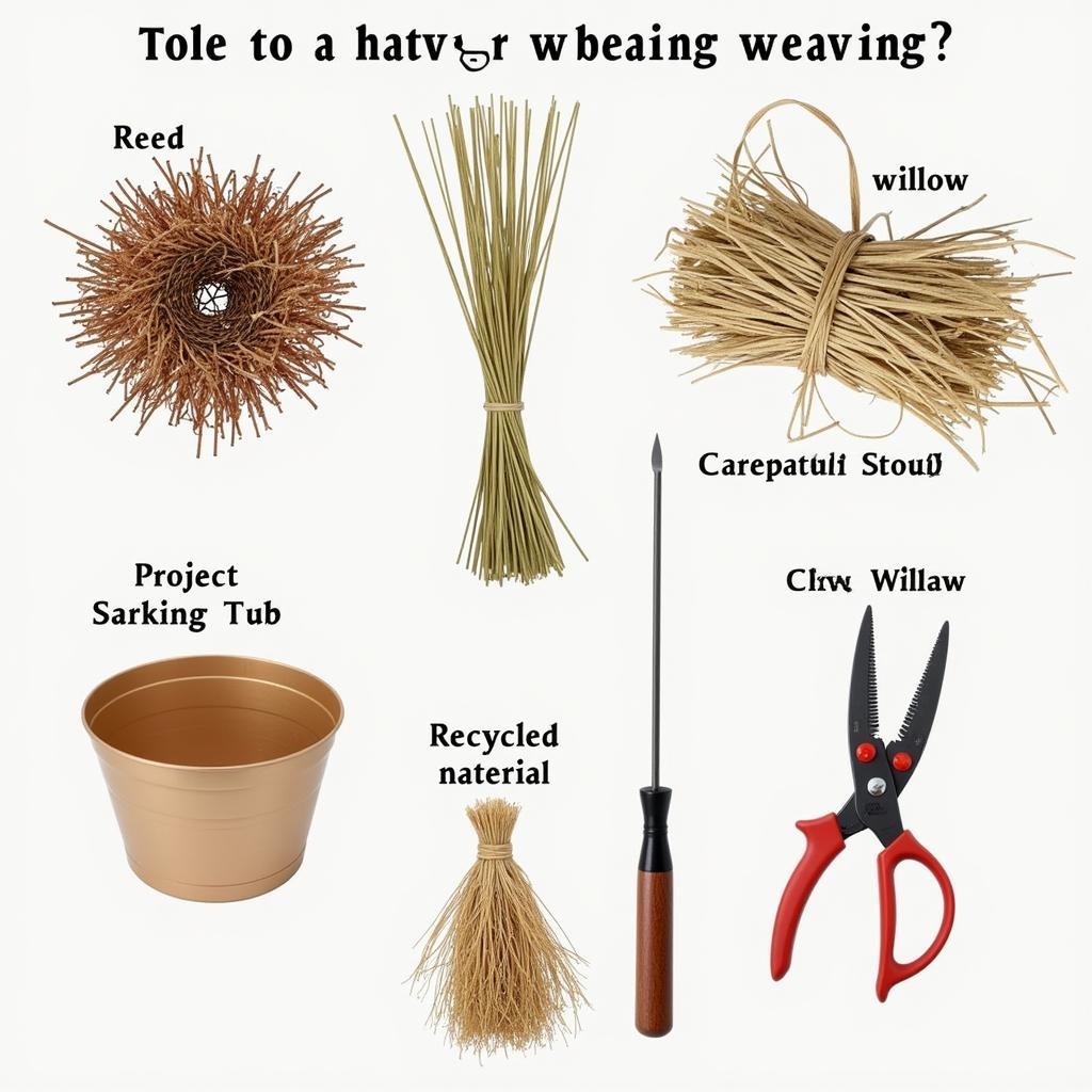 Basket Weaving Materials and Tools