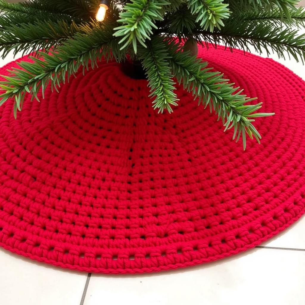 Beginner-Friendly Crochet Christmas Tree Skirt Pattern