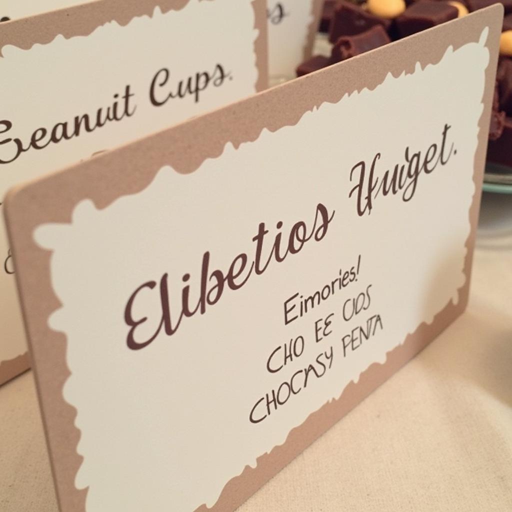 Candy Buffet Signs with Allergen Information