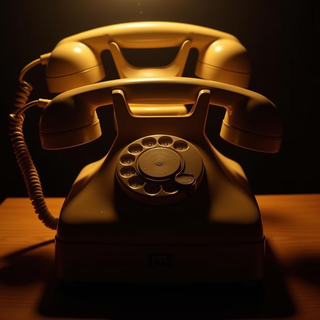 Chicago Free Party Line Nostalgia: Image depicting a vintage rotary phone with a soft glow, representing the nostalgia associated with older communication methods.