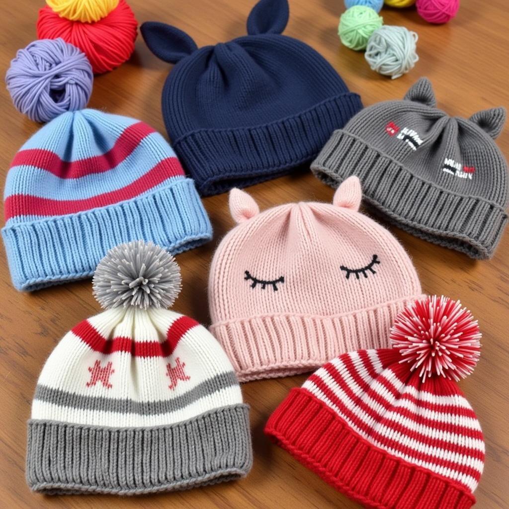 Variety of Children's Knit Hat Patterns