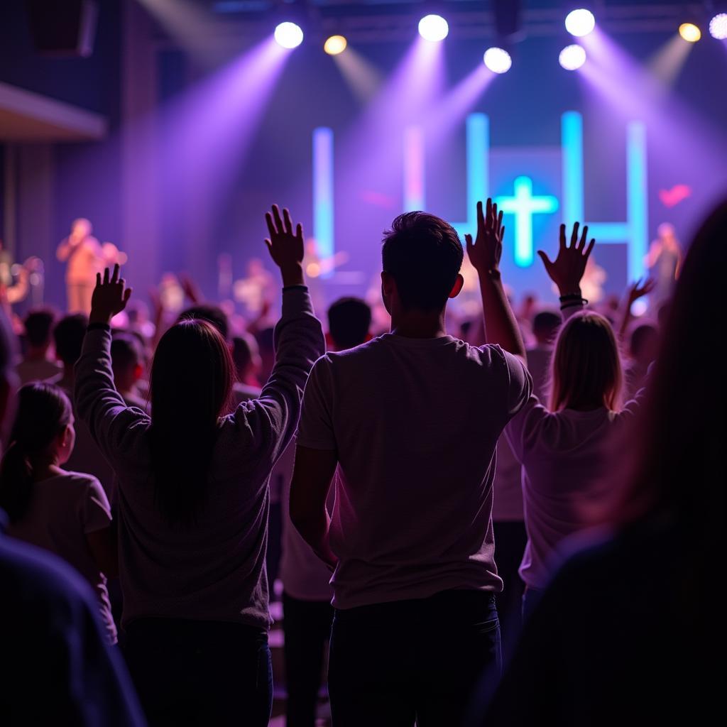 Engaging Worship Service at a Christian Fellowship