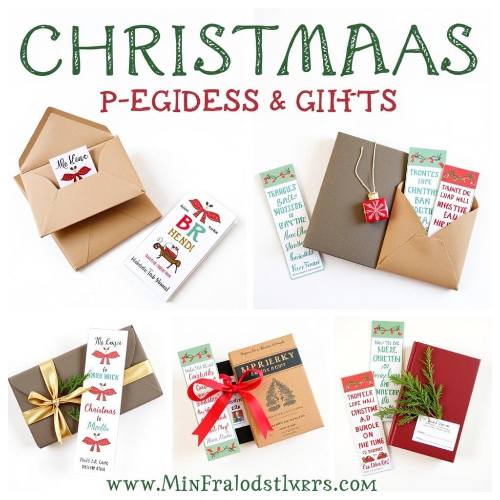 Christmas Bookmarks Packaged as Gifts