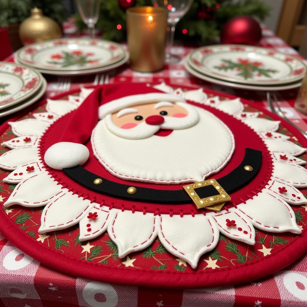 Classic Santa Table Topper Free Pattern