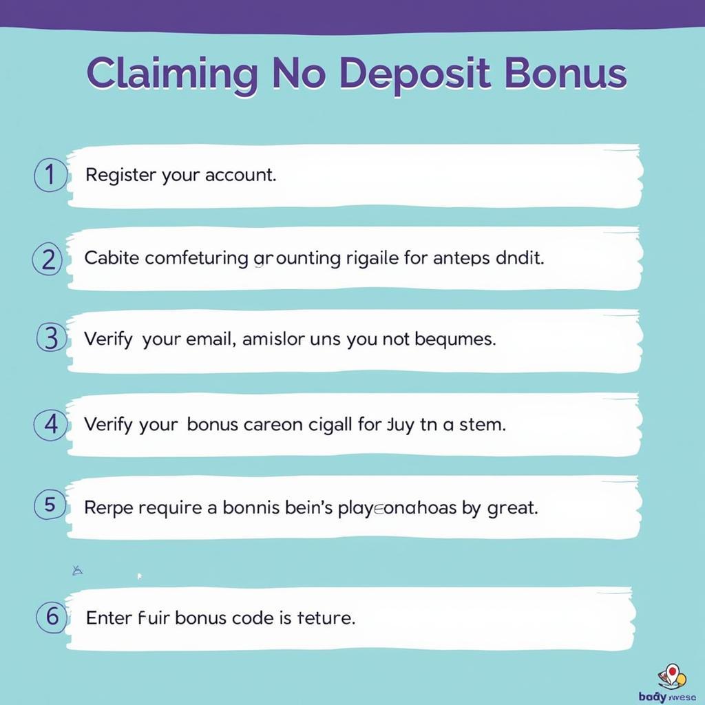 Step-by-step guide on how to claim a no deposit casino bonus.