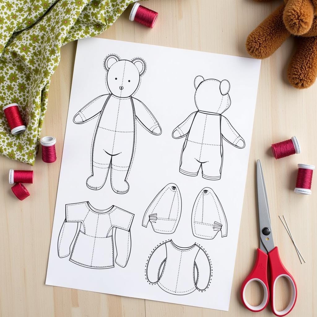 Classic Teddy Bear Sewing Pattern PDF Download