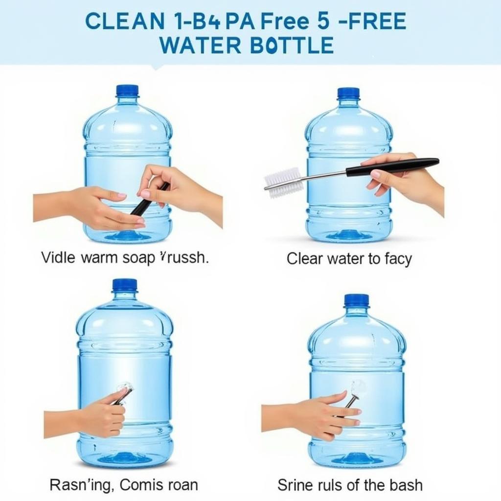 Cleaning a five-gallon water bottle 