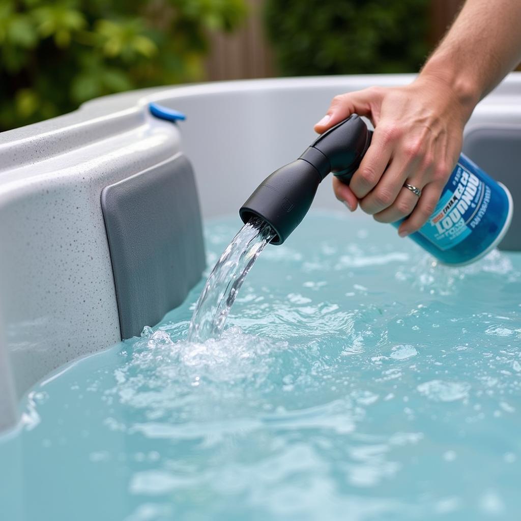 Cleaning a hot tub filter