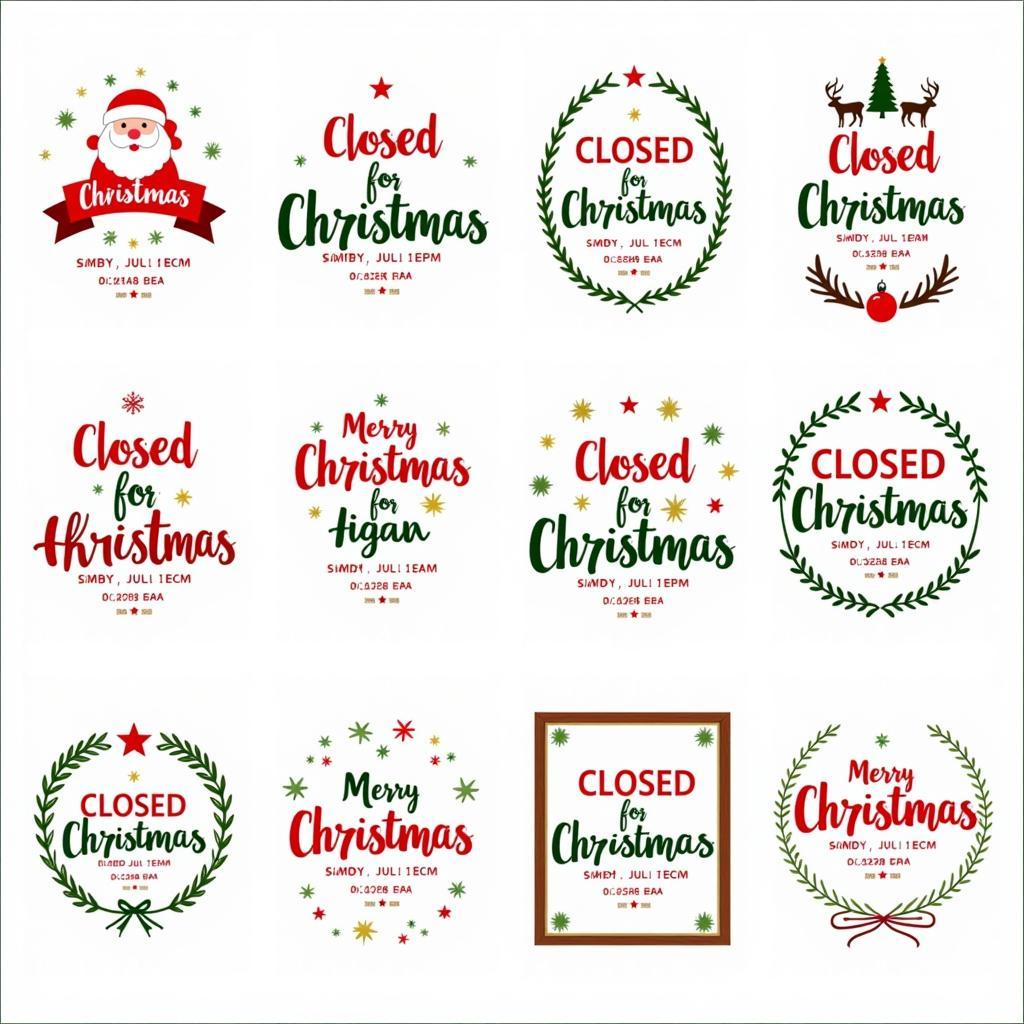 Free Printable Closed Christmas Signs