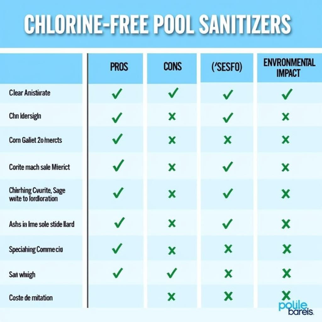 Comparing Different Chlorine Free Pool Sanitizers