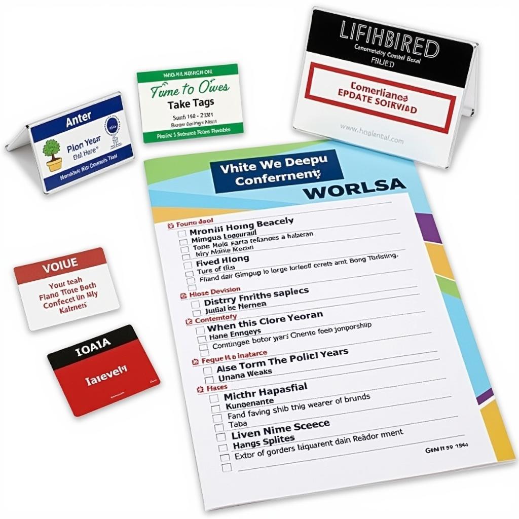 Printable Name Tags and Agendas for Conferences