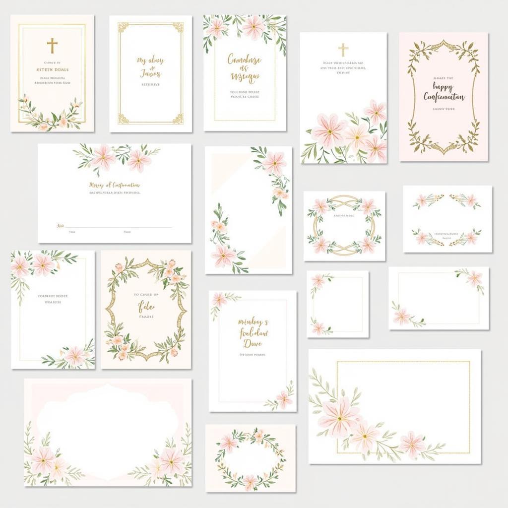 Various Confirmation Card Designs