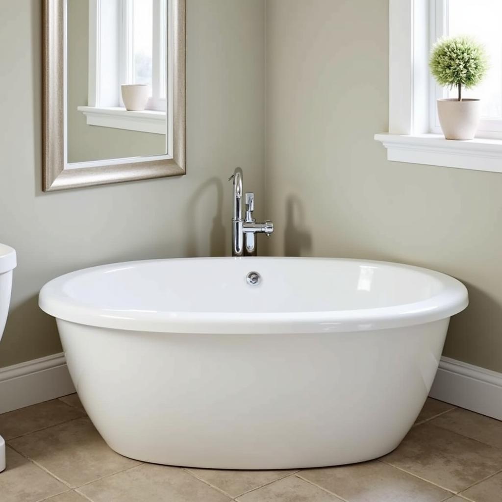 Corner Placement for a Small Free Standing Tub