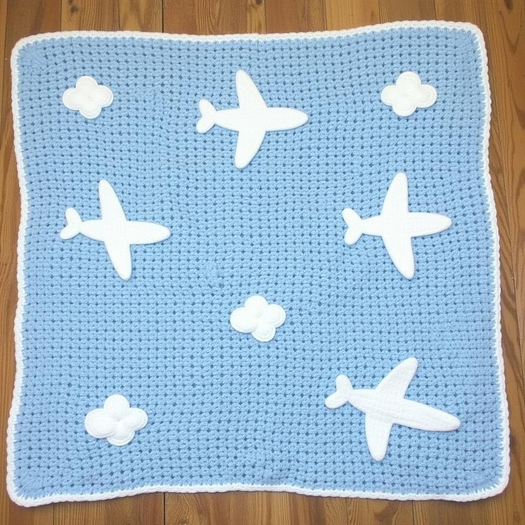 Crochet Airplane Blanket Pattern