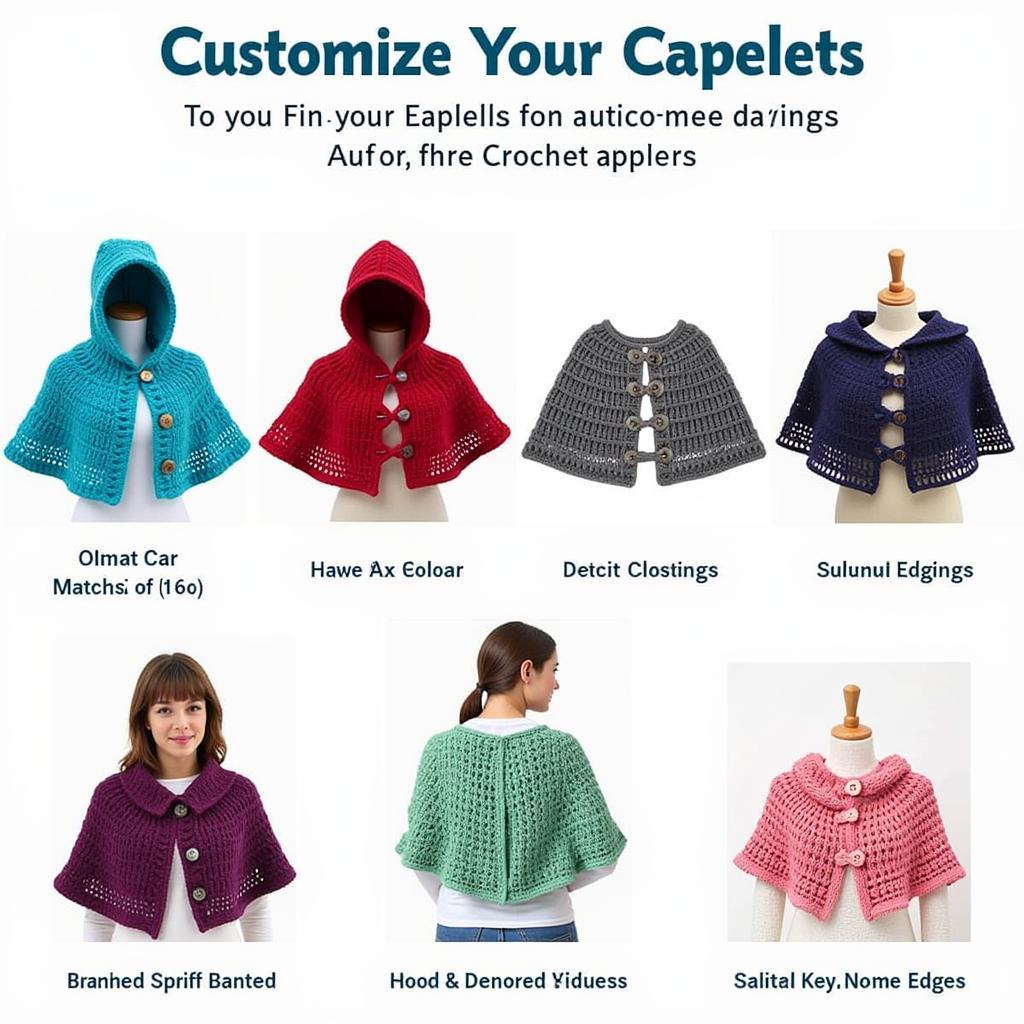 Different Crochet Capelet Variations